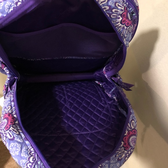 Vera Bradley Campus Tech Backpack Lilac Tapestry - Picture 7 of 8